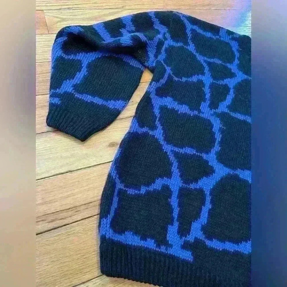 Vintage Esprit Sport Oversized 80's Sweater Women’s Size Small Black/Purple - Picture 4 of 8